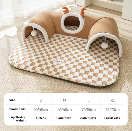 Túnel para Gatos Y Cama Para Tus Mascotas