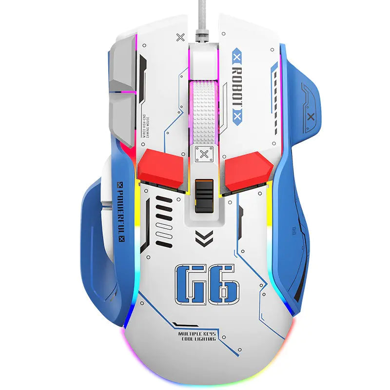 Ratón Alambrico GAMER , iluminación RGB y 12800 DPI