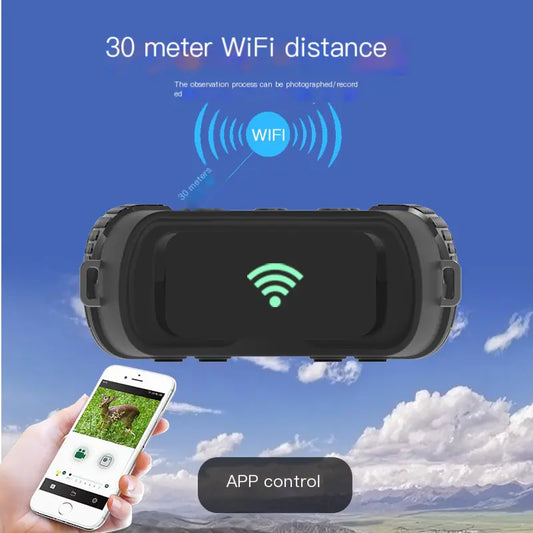 Binoculares de visión nocturna infrarroja con WiFi y doble pantalla