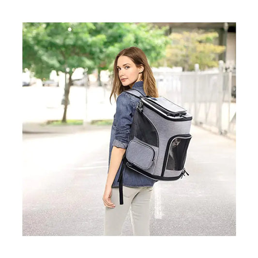 Mochila Portátil Expandible para Mascotas para Gatos y Perros