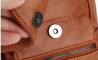 Mochila Estilo Tipo Piel Vintage Para PC/MAC