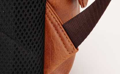 Mochila Estilo Tipo Piel Vintage Para PC/MAC