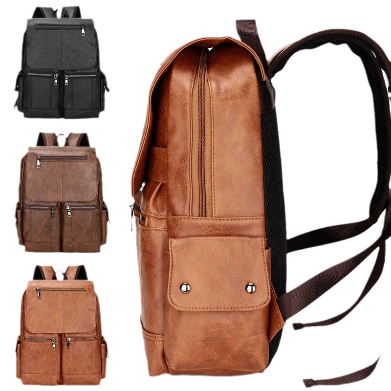 Mochila Estilo Tipo Piel Vintage Para PC/MAC