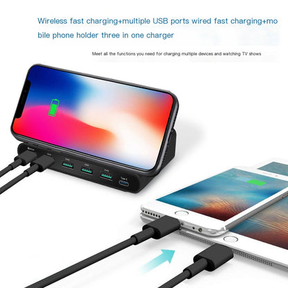 Cargador Inalámbrico Multi-Puerto con 6 Puertas USB-C