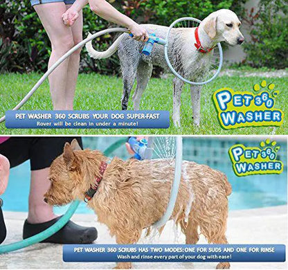 Anillo de Baño para Perros con Pistola de Agua Circular