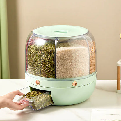 Caja de Almacenamiento Dispensadora de Granos Rotativa