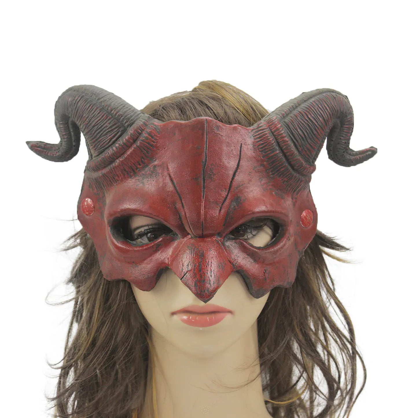 Mascara Demonio con cuernos para Halloween