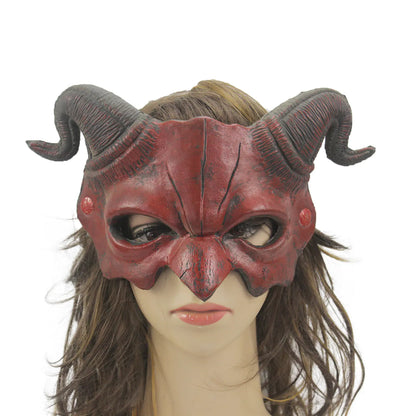 Mascara Demonio con cuernos para Halloween