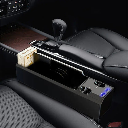 Caja de Almacenamiento  Coche con Cargador Retráctil
