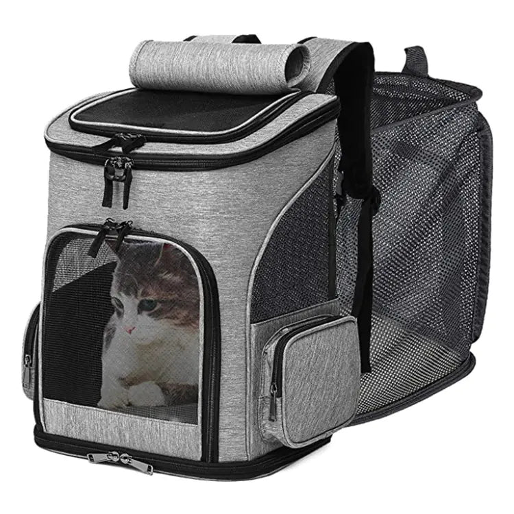 Mochila Portátil Expandible para Mascotas para Gatos y Perros