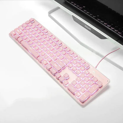 Teclado de Juego Luminoso con Cable USB – Ideal para Uso en Casa y Oficina