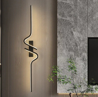 Lámpara de pared minimalista moderna color negro