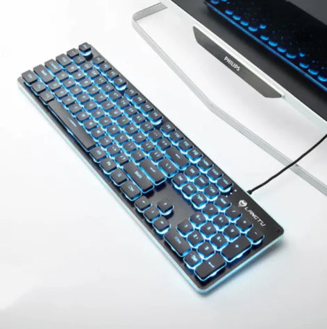 Teclado de Juego Luminoso con Cable USB – Ideal para Uso en Casa y Oficina
