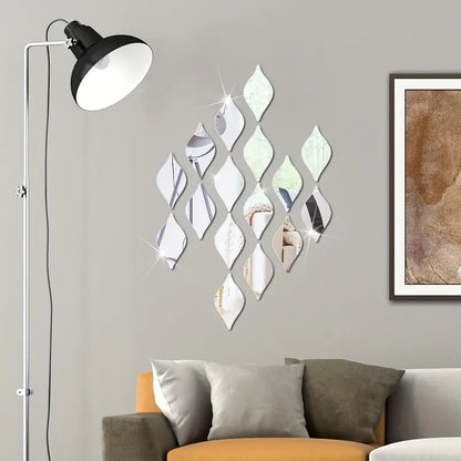 Pegatinas de Espejo en Forma de Gota de Agua