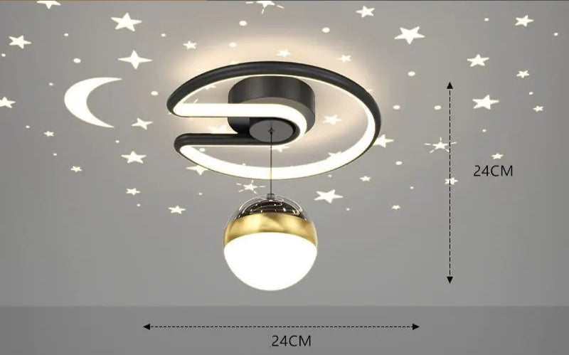 Lámpara de techo moderna con diseño de cielo estrellado para pasillo