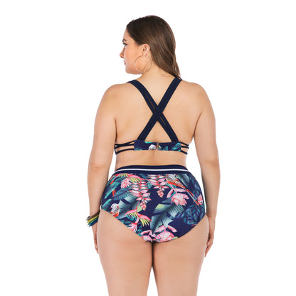 Trajes de baño de bikini de talla grande para mujer con copas grandes