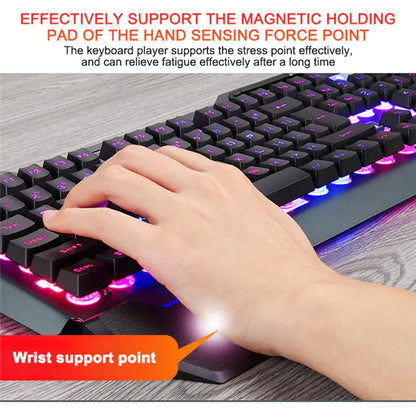 Teclado Mecánico Ergonómico con Retroiluminación RGB GAMER
