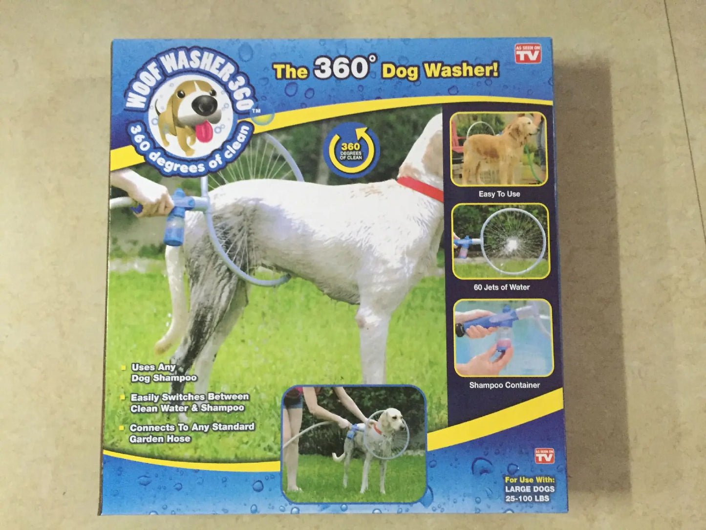 Anillo de Baño para Perros con Pistola de Agua Circular