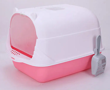 Arenero grande semi cerrado para gatos grandes