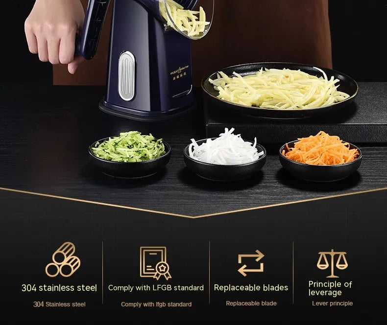 Rallador y Triturador de Verduras Multifunción