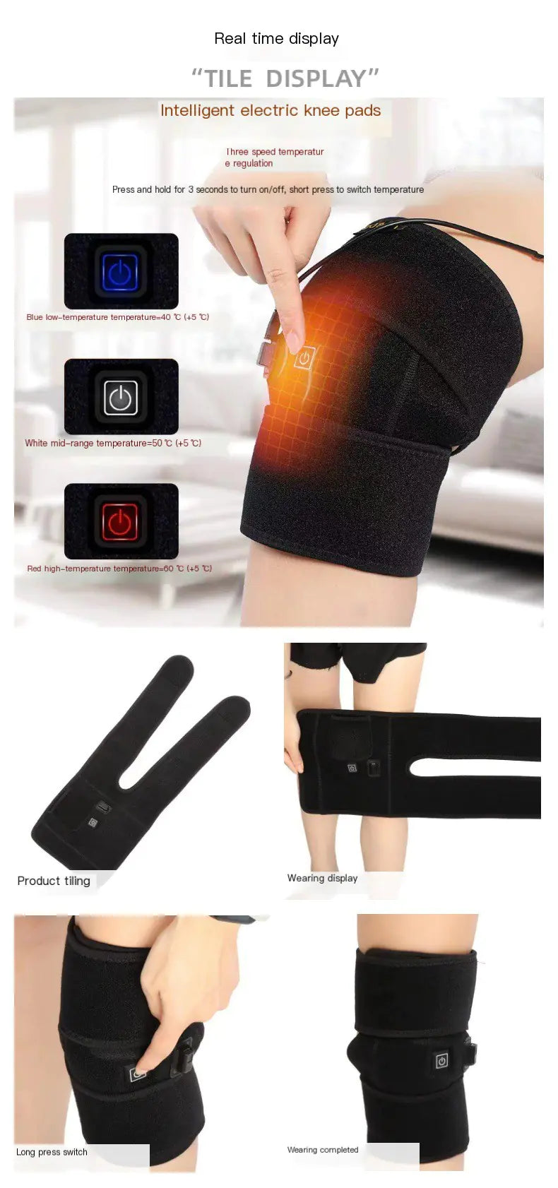 Rodillera Con calefacción \ inteligente USB