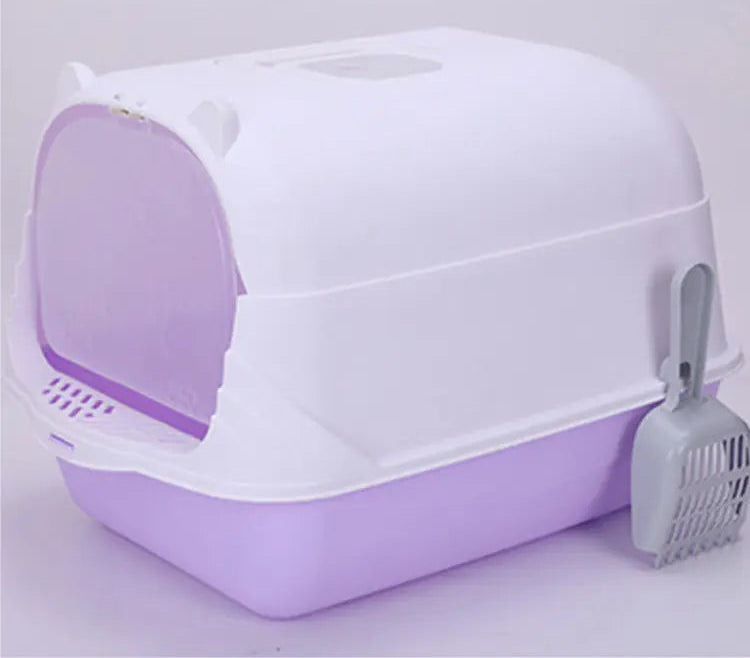 Arenero grande semi cerrado para gatos grandes