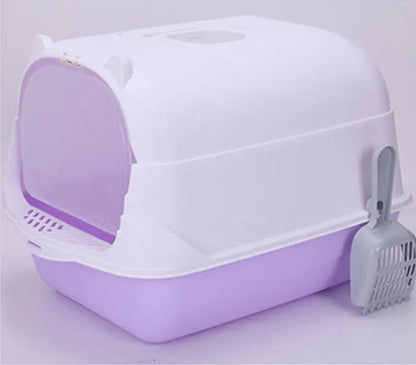 Arenero grande semi cerrado para gatos grandes