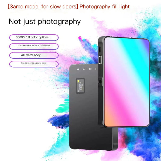 Luz de Relleno de Color Inalámbrica RGB para Fotografía y Transmisiones en Vivo