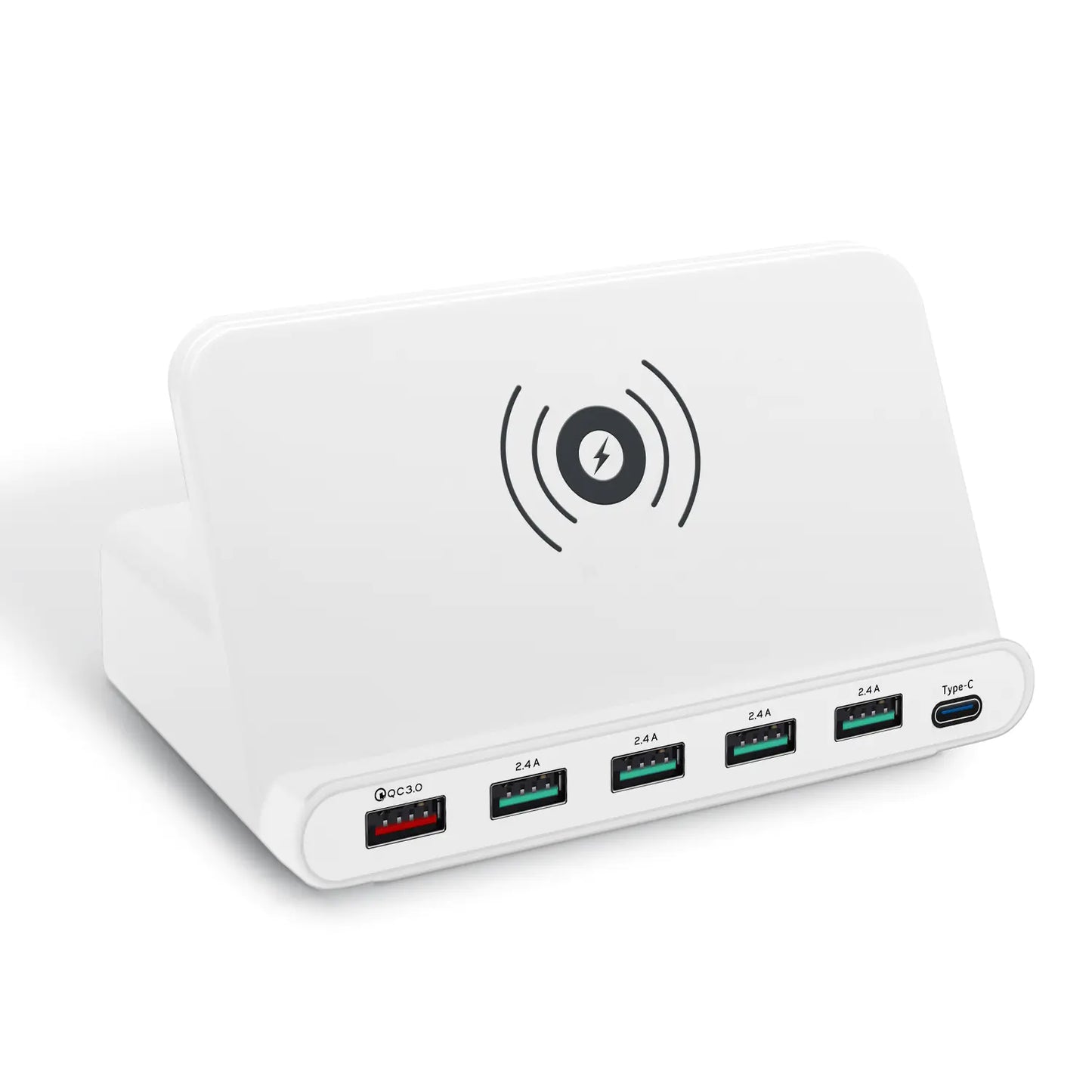 Cargador Inalámbrico Multi-Puerto con 6 Puertas USB-C