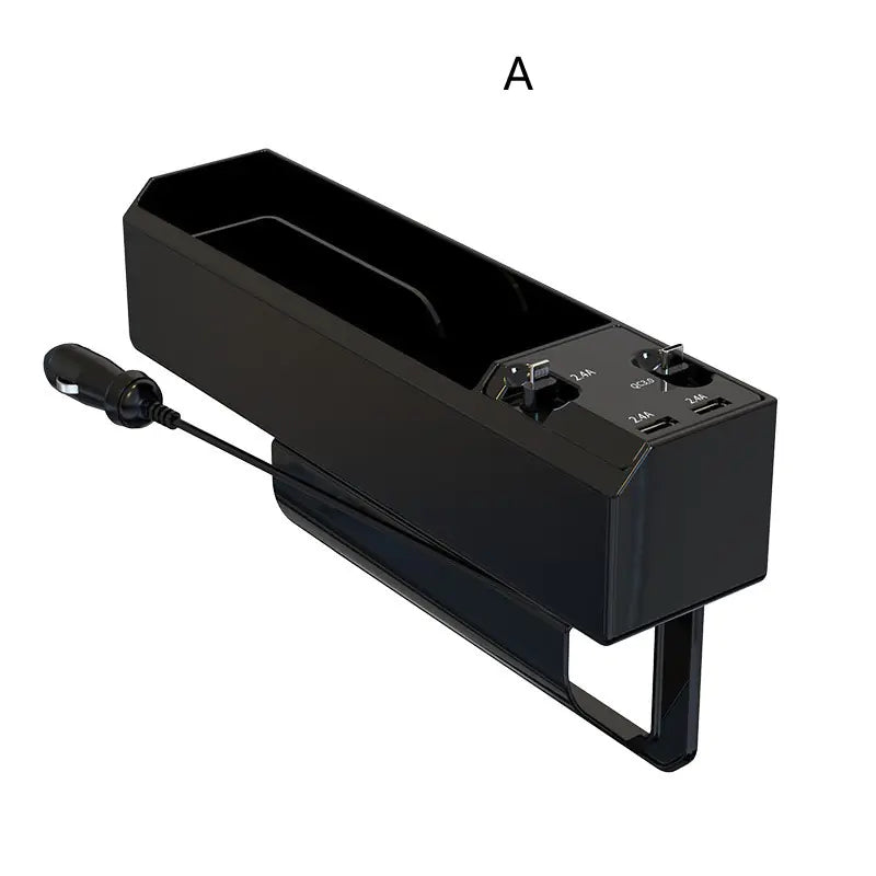 Caja de Almacenamiento  Coche con Cargador Retráctil