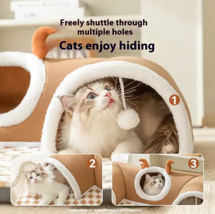 Túnel para Gatos Y Cama Para Tus Mascotas