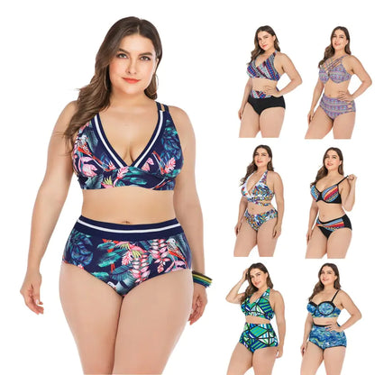 Trajes de baño de bikini de talla grande para mujer con copas grandes