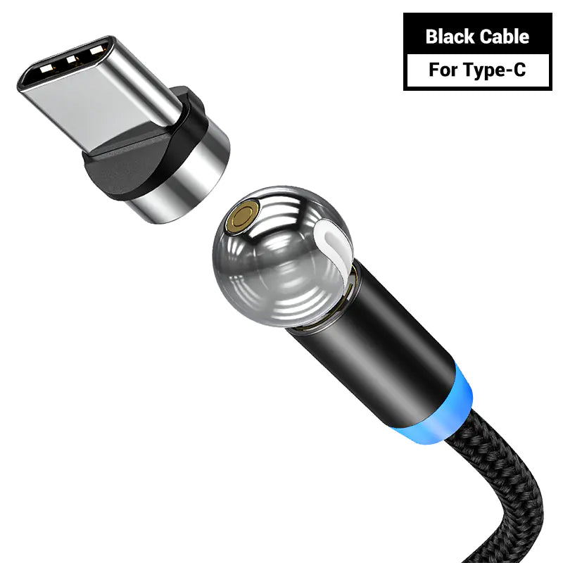 Cable de carga magnético de 360° para iPhone y Android