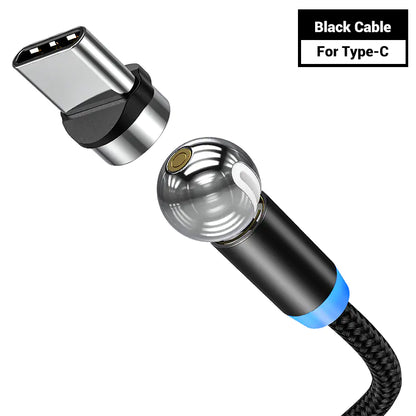 Cable de carga magnético de 360° para iPhone y Android