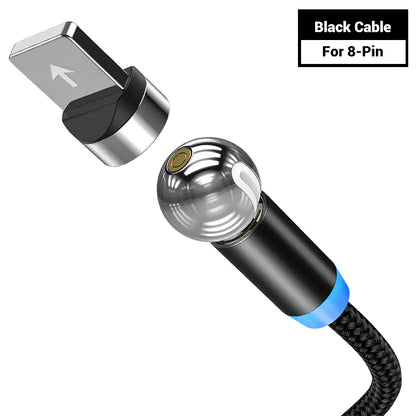 Cable de carga magnético de 360° para iPhone y Android