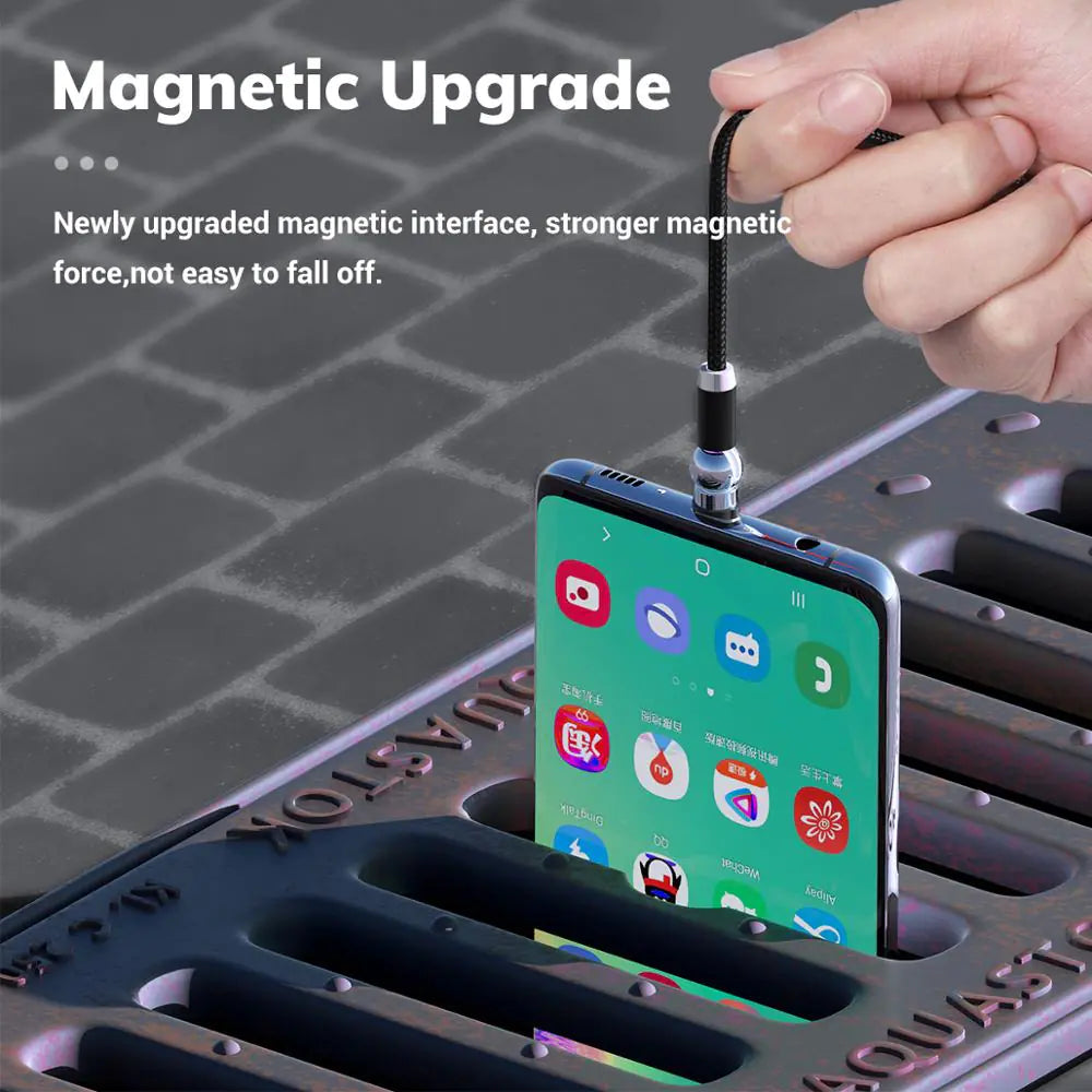 Cable de carga magnético de 360° para iPhone y Android