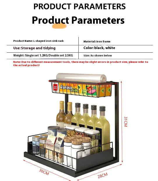 Organizador Simple para Especias y Fregadero de Cocina