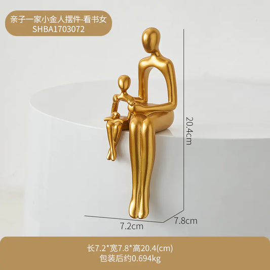 Estante de Escritorio de Resina Original, Decoración Abstracta para Oficina en Casa