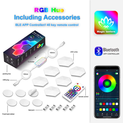 Lámpara de Pared LED Cuántica Hexagonal