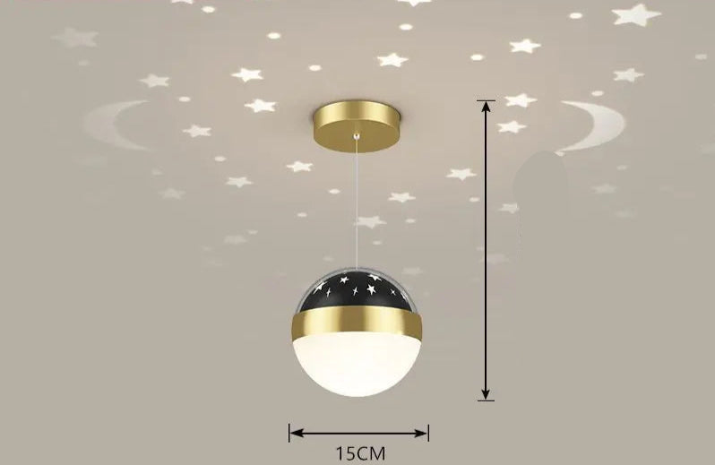 Lámpara de techo moderna con diseño de cielo estrellado para pasillo