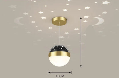 Lámpara de techo moderna con diseño de cielo estrellado para pasillo