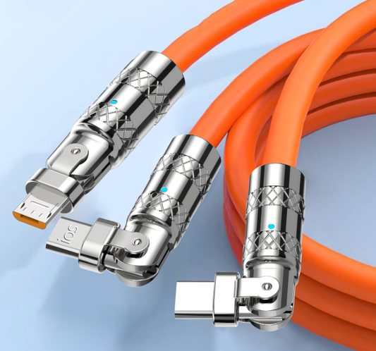 Cable de carga de aleación de zinc de 120 W con rotación de 180° (individual)