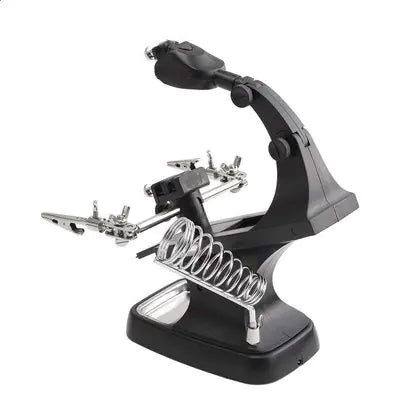 Lupa de Escritorio para Soldadura 3X/4.5X con Pinza Cocodrilo y LED