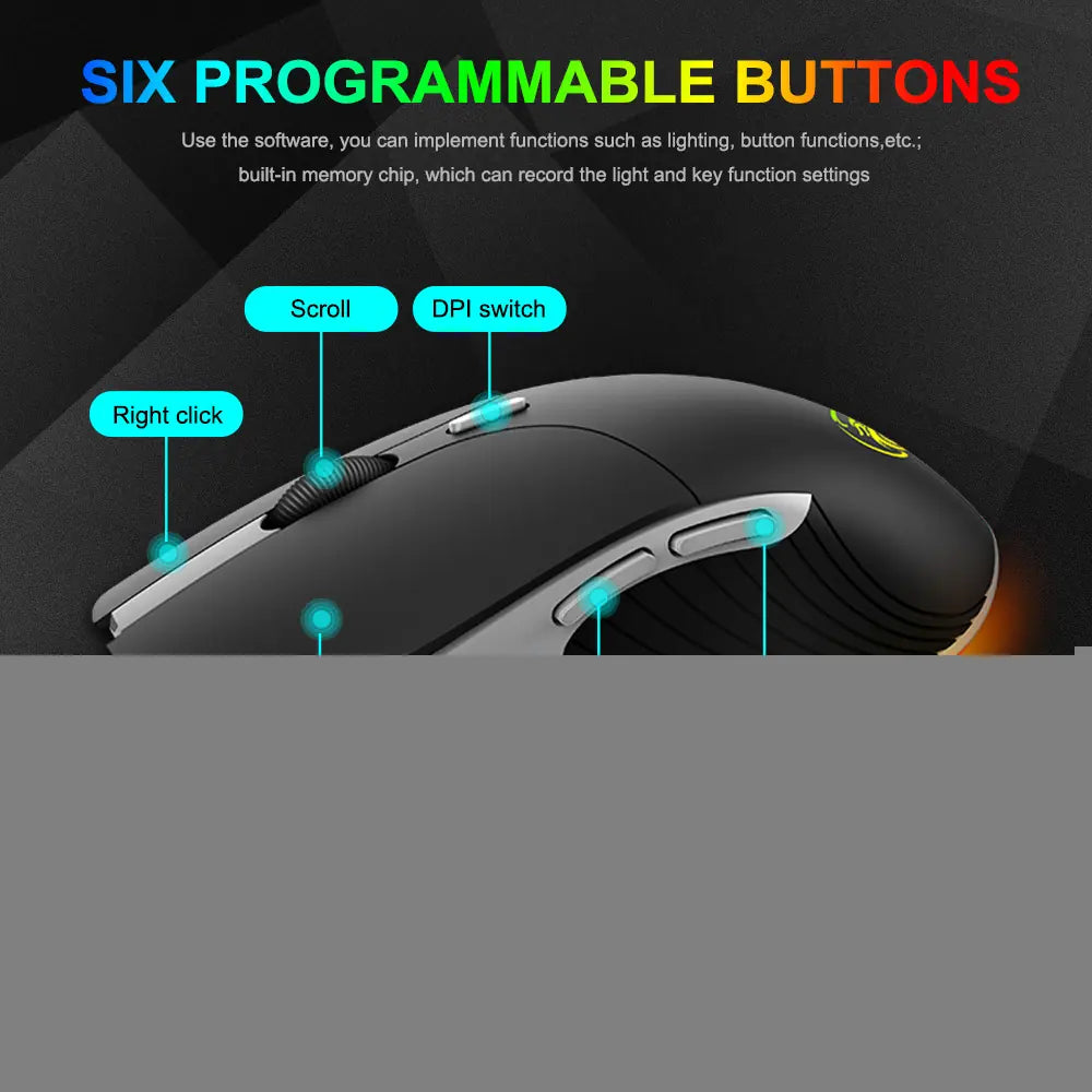 Ratón de Gamer con Cable IMICE X6 con RGB