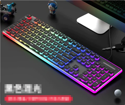 Teclado Mecánico Ergonómico con Retroiluminación RGB GAMER