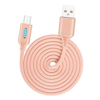 Cable de datos con  LED de aleación de zinc para carga rápida de Apple y Android