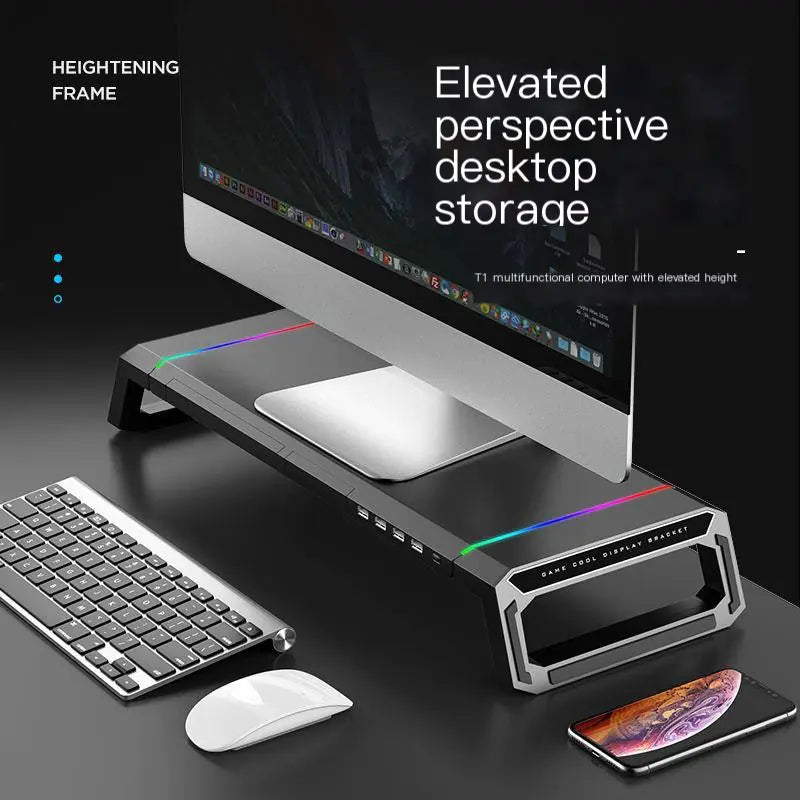 Soporte Multifuncional para Monitor de Computadora con Hub USB