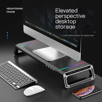 Soporte Multifuncional para Monitor de Computadora con Hub USB