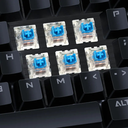 Teclado Mecánico T-WOLF Retro Punk Luminoso para Juegos con Cable