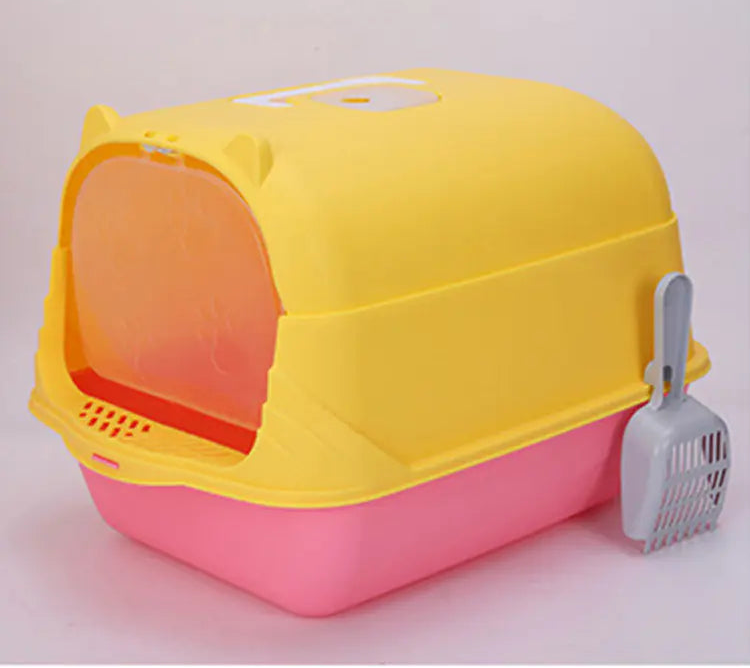 Arenero grande semi cerrado para gatos grandes